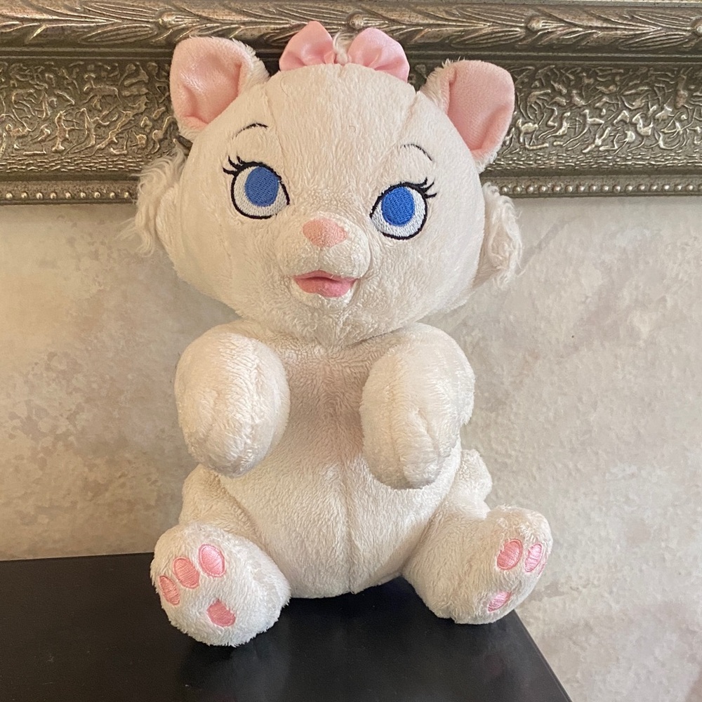 The Aristocats Marie Plush Cat Toy with Pink Accents